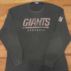 Reebok NY Giants Football waffle thermal with
